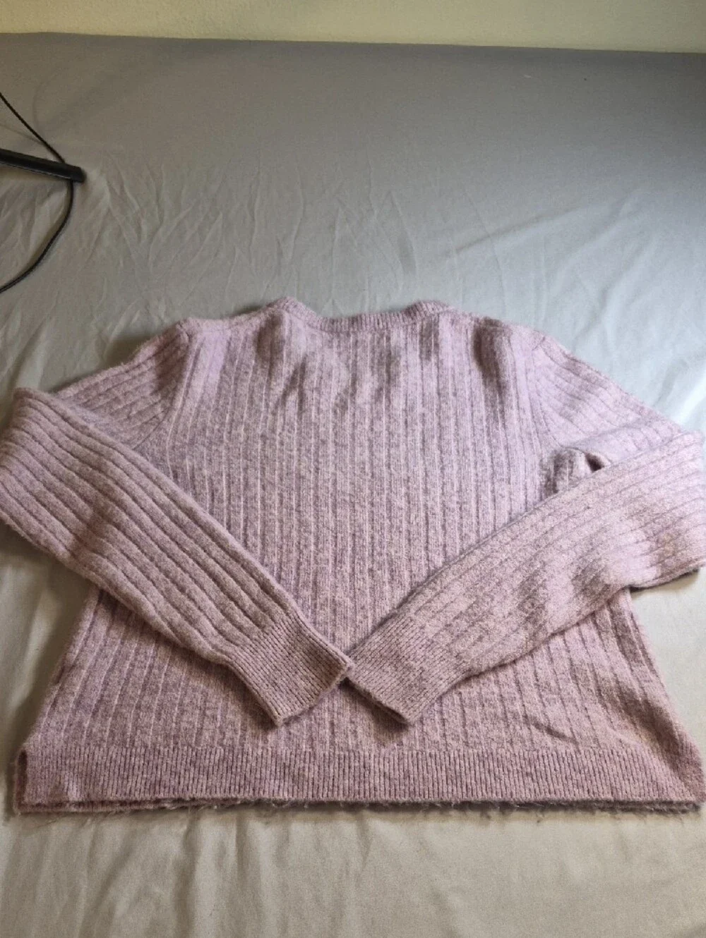 Madewell Lilac Ribbed Crewneck Sweater - Women's Knit Pullover M